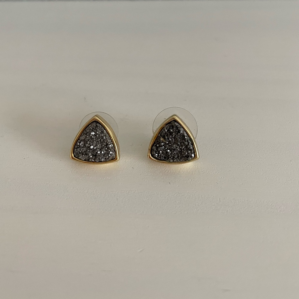 Kendra Scott Platinum Drusy Stud Earrings